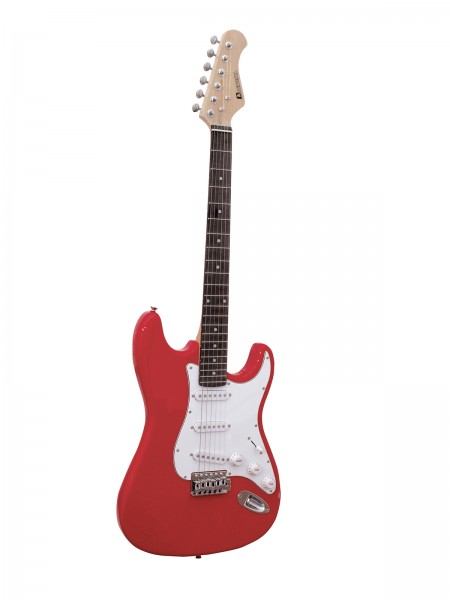 DIMAVERY ST-203 E-Gitarre, rot // DIMAVERY ST-203 E-Guitar, red