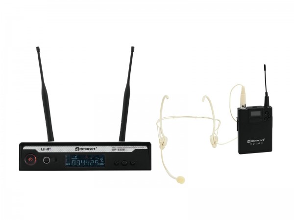 RELACART Set UR-222S Bodypack mit Headset // RELACART Set UR-222S Bodypack with Headset1