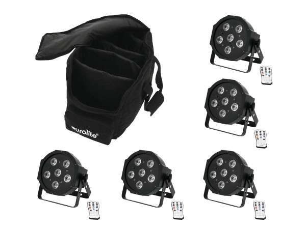 EUROLITE Set 5x LED SLS-6 UV Floor + Case // EUROLITE Set 5x LED SLS-6 UV Floor + Case1