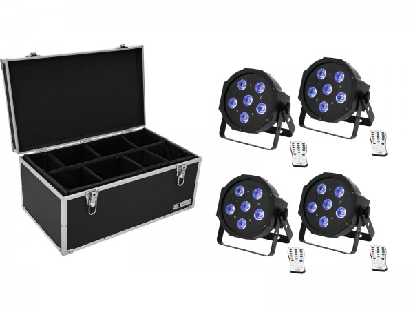 EUROLITE Set 4x LED SLS-603 TCL UV Floor + Case TDV-1 // EUROLITE Set 4x LED SLS-603 TCL UV Floor + Case TDV-11
