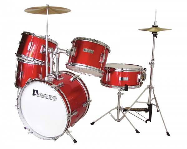 DIMAVERY JDS-305 Kinder Schlagzeug, rot // DIMAVERY JDS-305 Kids Drum Set, red