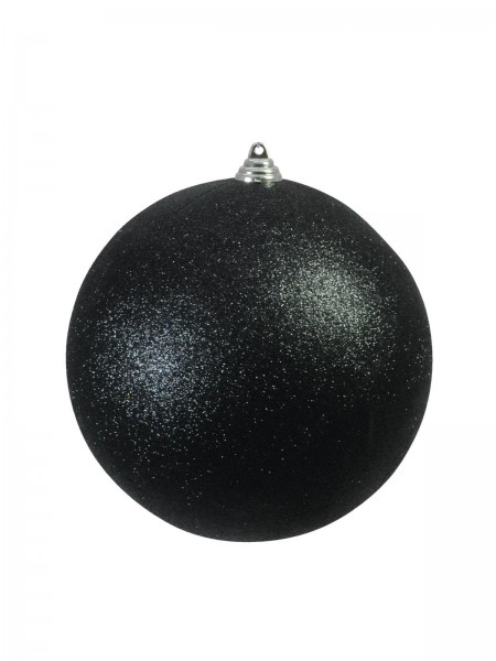 EUROPALMS Dekokugel 20cm, schwarz, glitzer // EUROPALMS Deco Ball 20cm, black…