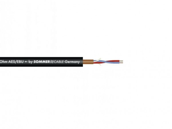 SOMMER CABLE Mikrofonkabel AES/EBU 2×0,14 100m sw SC-Micro-Stage // SOMMER CA…