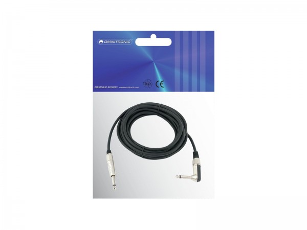 OMNITRONIC Klinkenkabel 6,3 mono 1x 90° 5m sw // OMNITRONIC Jack cable 6.3 mono 1x 90° 5m bk3