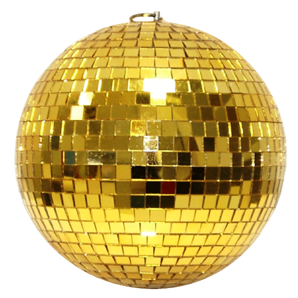 Spiegelkugel 20cm gold // Discokugel – Mirrorball 20cm gold