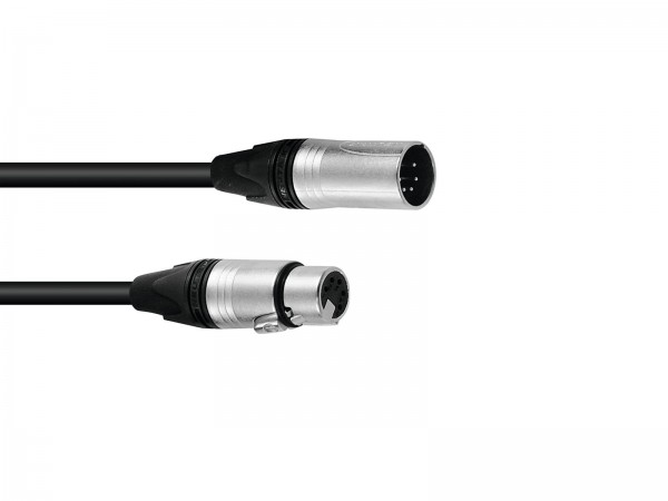 PSSO DMX Kabel XLR 5pol 5m sw Neutrik // PSSO DMX cable XLR 5pin 5m bk Neutrik