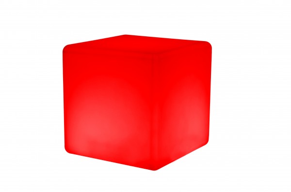 7even LED Design Cube 30 / LED Leucht Sitzwürfel / In und Outdoor / Akku und IR-Fernbedienung, 30cm