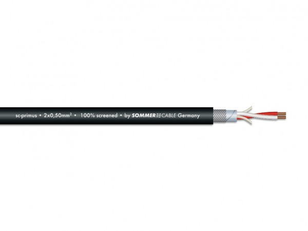 SOMMER CABLE Mikrofonkabel 2×0,50 100m sw SC-Primus // SOMMER CABLE Microphon…