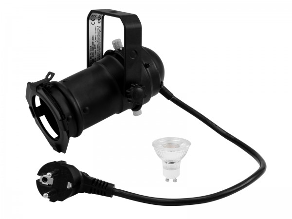 EUROLITE Set PAR-16 Spot GU-10 schwarz + GU-10 230V LED SMD 7W 6400K // EUROLITE Set PAR-16 Spot GU-10 black + GU-10 230V LED SMD 7W 6400K1