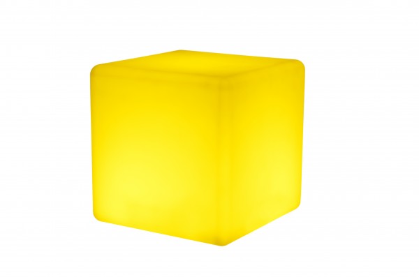 7even LED Design Cube 30 / LED Leucht Sitzwürfel / In und Outdoor / Akku und IR-Fernbedienung, 30cm