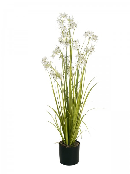 EUROPALMS Jasmingras, Kunstpflanze, weiß, 130 cm // EUROPALMS Jasmin grass, a…