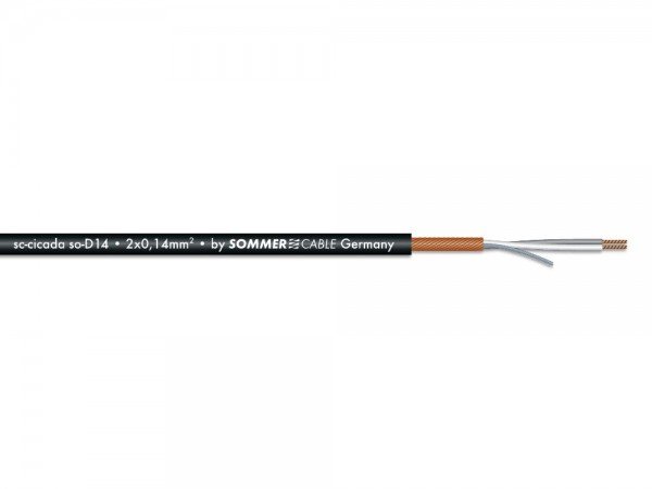SOMMER CABLE Mikrofonkabel 2×0,14 100m sw SC-CICADA // SOMMER CABLE Microphon…