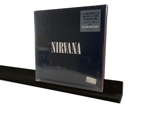 7even Acryl Design Vinyl & Picture Gallery Board 100cm / schwarzes Regal für z.b. Schallplatten