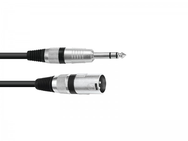 OMNITRONIC Adapterkabel XLR(M)/Klinke stereo 5m sw // OMNITRONIC Adaptercable XLR(M)/Jack stereo 5m bk1