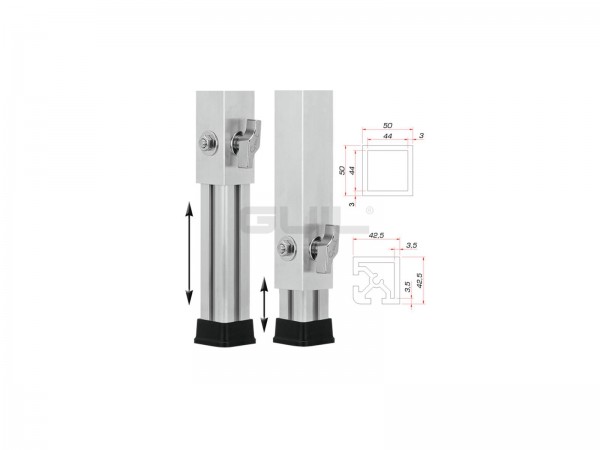 GUIL PTA-440/90-160 Teleskopfuß // GUIL PTA-440/90-160 Telescopic Foot