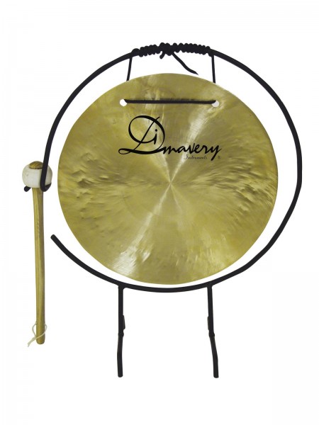 DIMAVERY Gong, 25cm mit Ständer/Klöppel // DIMAVERY Gong, 25cm with stand/mallet
