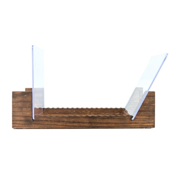 Schallplatten Flip Ständer Holz-Acryl Stand für LPs