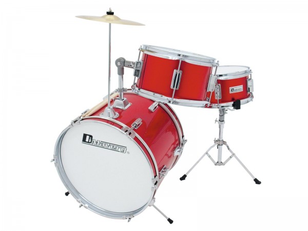 DIMAVERY JDS-203 Kinder Schlagzeug, rot // DIMAVERY JDS-203 Kids Drum Set, red