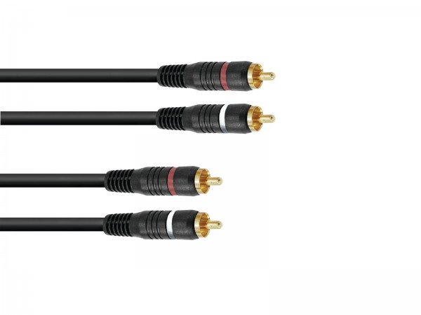 OMNITRONIC Cinch Kabel 2×2 0,6m // OMNITRONIC RCA cable 2×2 0.6m