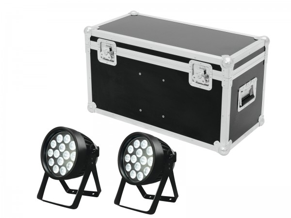 EUROLITE Set 2x LED IP PAR 14x8W QCL + Case // EUROLITE Set 2x LED IP PAR 14x8W QCL + Case1