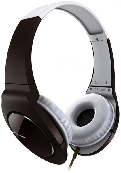 Pioneer SE-MJ 721 T On-Ear-Kopfhörer mit Kabel weiß/braun