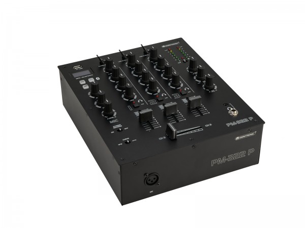 OMNITRONIC PM-322P 3-Kanal-DJ-Mixer mit Bluetooth und USB-Player // OMNITRONIC PM-322P 3-Channel DJ Mixer with Bluetooth & USB Player1