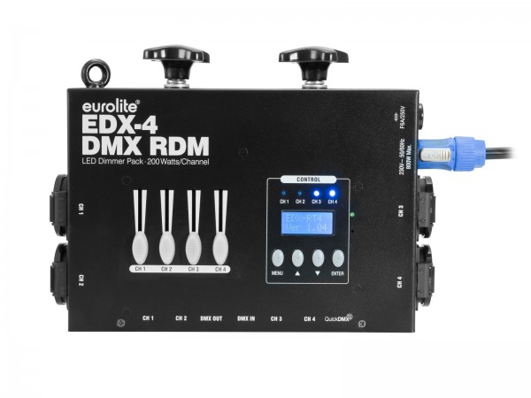 EUROLITE EDX-4 DMX RDM LED-Dimmerpack // EUROLITE EDX-4 DMX RDM LED Dimmer Pack