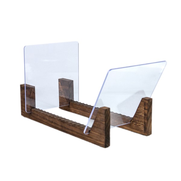 Schallplatten Flip Ständer Holz-Acryl Stand für LPs