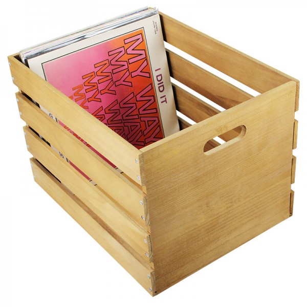 Schallplatten Holz-Kiste / Vinylrecords Box LP-Kiste