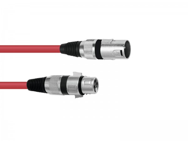 OMNITRONIC XLR Kabel 3pol 1m rt // OMNITRONIC XLR cable 3pin 1m rd