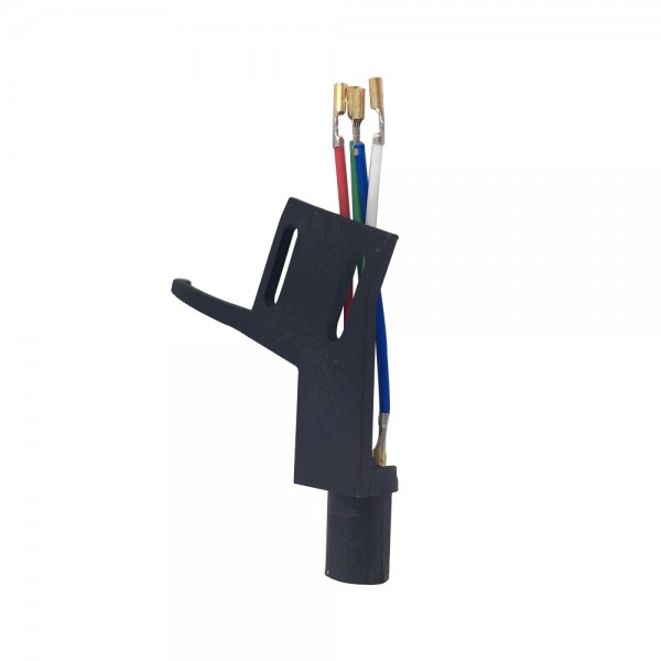 Headshell lang ADC 7 Polig schwarz Systemträger passend für Plattenspieler mit geradem Tonarm