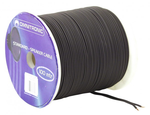 OMNITRONIC Lautsprecherkabel 2×1,5 100m sw // OMNITRONIC Speaker cable 2×1.5 …