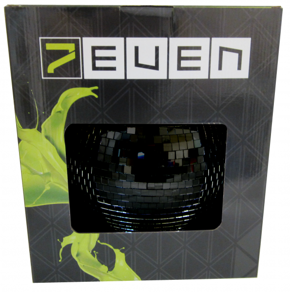 Discokugel schwarz in Farbverpackung