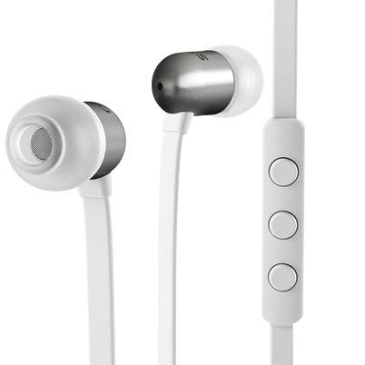 Nocs NS400 Titanium Earphones with Remote and Mic White