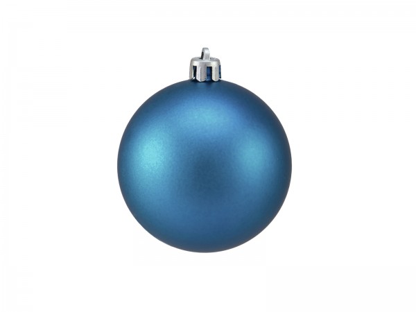 EUROPALMS Dekokugel 7cm, blau, matt 6x // EUROPALMS Deco Ball 7cm, blue, matt 6x