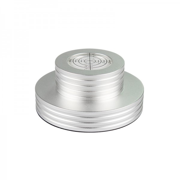 Aluminium Schallplatten Stabilizer 300g mit Wasserwaagen Libelle
