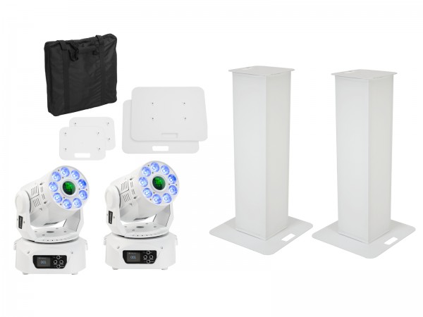 EUROLITE Set 2x Stage Stand 100cm + 2x LED TMH-75 COB weiß // EUROLITE Set 2x Stage Stand 100cm + 2x LED TMH-75 COB white1