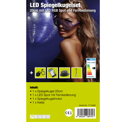Spiegelbol 50cm met motor – sound & lighting | geluid, licht