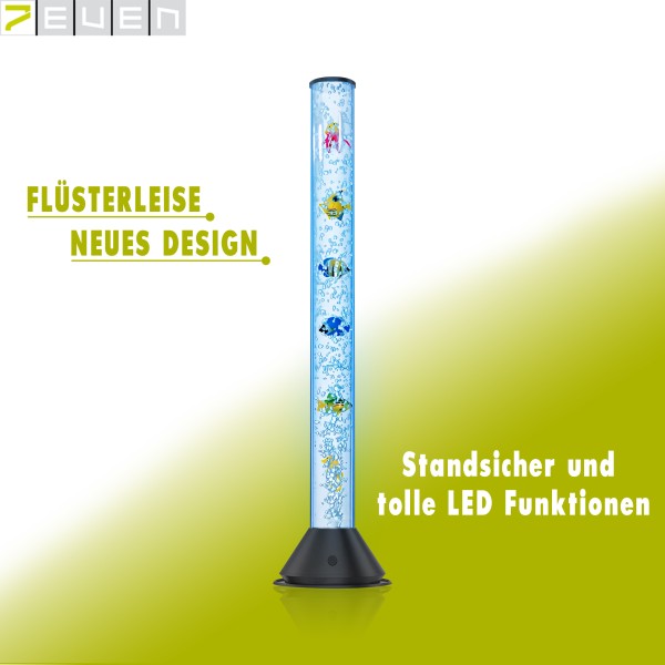 LED-Design & Sprudel-Wassersäule mit Fernbedienung 120cm hoch