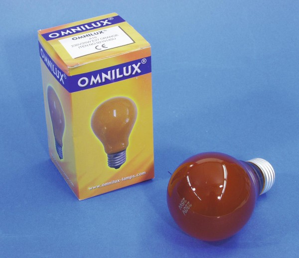 OMNILUX A19 230V/25W E-27 orange // OMNILUX A19 230V/25W E-27 orange