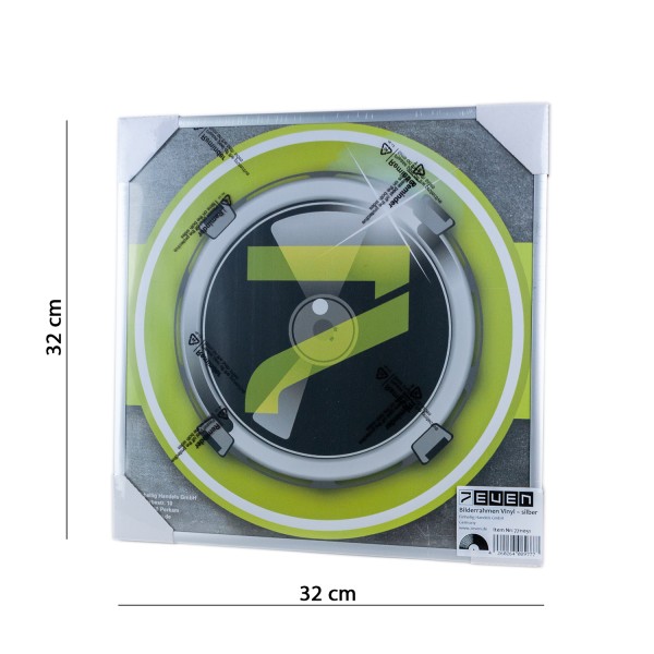 Schallplatten Bilderrahmen Silber / Vinyl 12" Wand Bilderrahmen