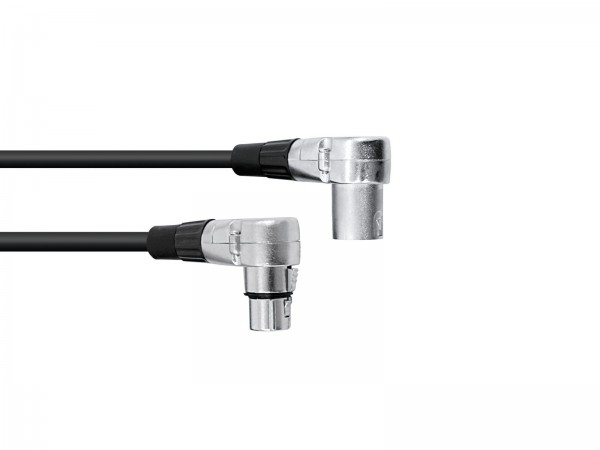 OMNITRONIC XLR Kabel 3pol 1,5m 90° sw // OMNITRONIC XLR cable 3pin 1.5m 90° bk