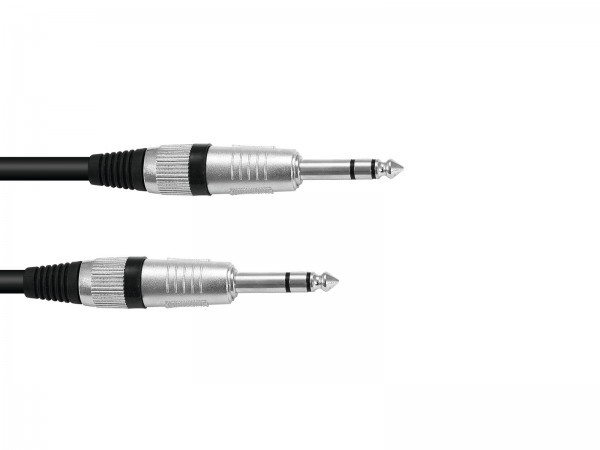 OMNITRONIC Klinkenkabel 6,3 stereo 0,5m sw ROAD // OMNITRONIC Jack cable 6.3 stereo 0,5m bk ROAD1