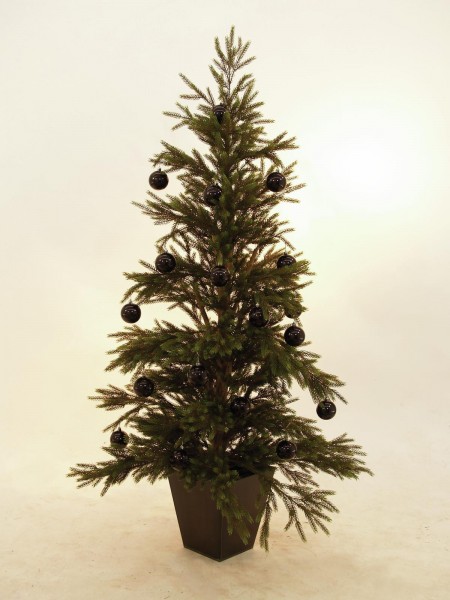 EUROPALMS Dekokugel 7cm, schwarz 6x // EUROPALMS Deco Ball 7cm, black 6x3