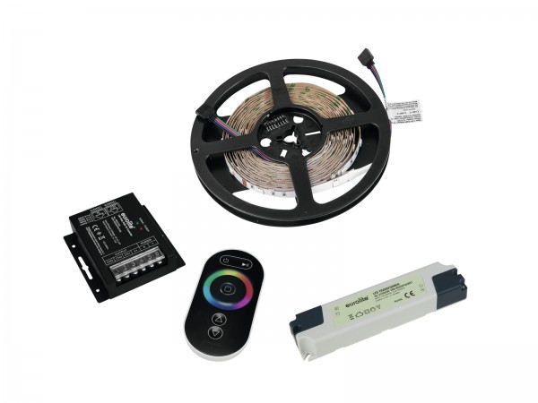 EUROLITE Set LED Strip RGB 5m + RF Controller + Trafo 12V // EUROLITE Set LED…
