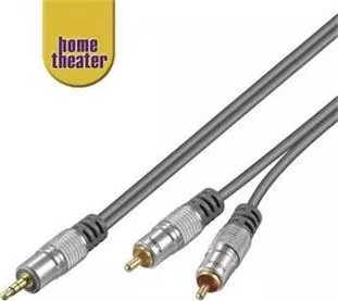Home Theater HQ kabel Jack 3,5 - 2x CINCH, M/M, 1,5m