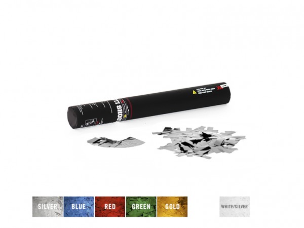 TCM FX Konfetti-Shooter 50cm, silber // TCM FX Handheld Confetti Cannon 50cm,…