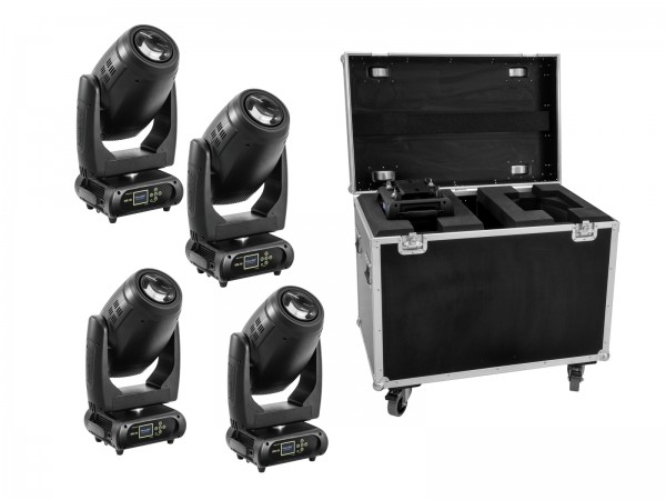 FUTURELIGHT Set 4x DMH-200 LED Moving-Head + Case // FUTURELIGHT Set 4x DMH-200 LED Moving-Head + Case1