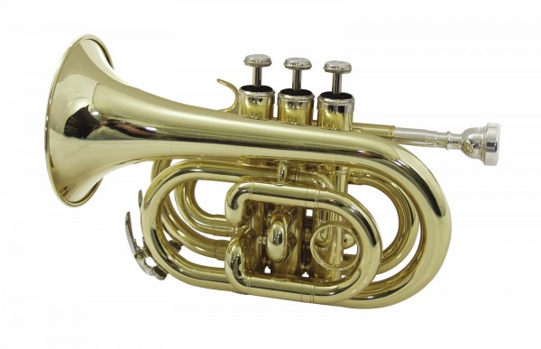 DIMAVERY TP-300 B-Pocket-Trompete, gold // DIMAVERY TP-300 Bb Pocket Trumpet,…