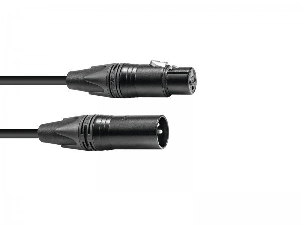 PSSO DMX Kabel XLR 3pol 5m sw Neutrik schwarze Stecker // PSSO DMX cable XLR …